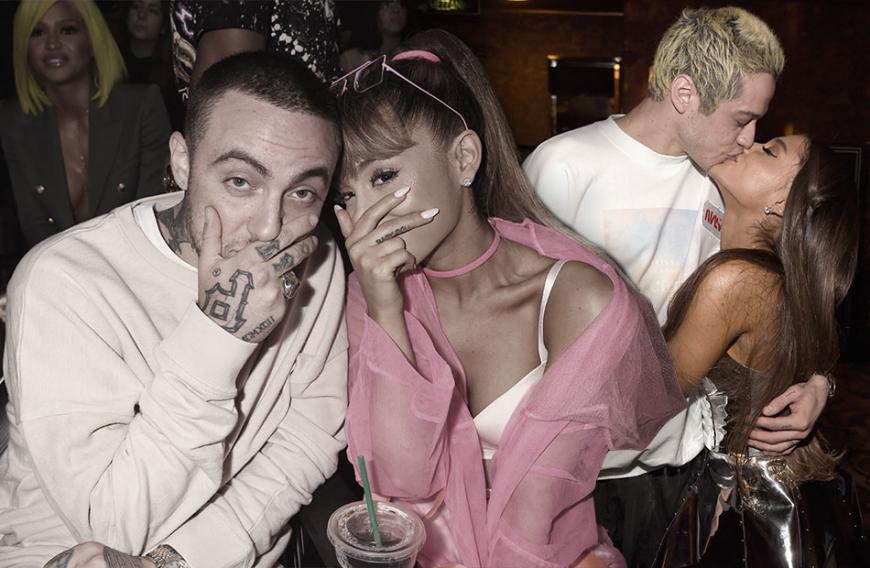 Ariana Grande fand in Mac Miller (l.) ihre große Liebe: Bis Mai 2018 waren die Musiker ein glückliches Paar, doch Ari konnte die Drogenprobleme ihres Liebsten nicht länger ertragen und verließ ihn. Einen Monat später zog die Sängerin mit Comedian Pete Davidson (r.) zusammen. Aber auch diese Beziehung ging nach fünf Monaten in die Brüche.
