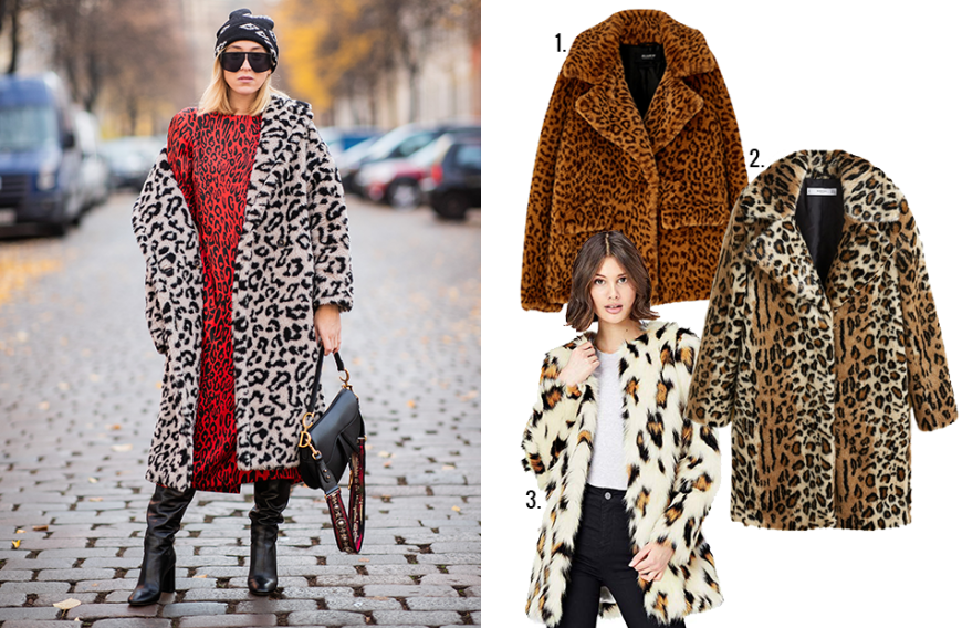 Sonia Lyson matcht ihren Max-Mara-Coat in Animal-Print mit einem passenden Kleid im Leo-Look.