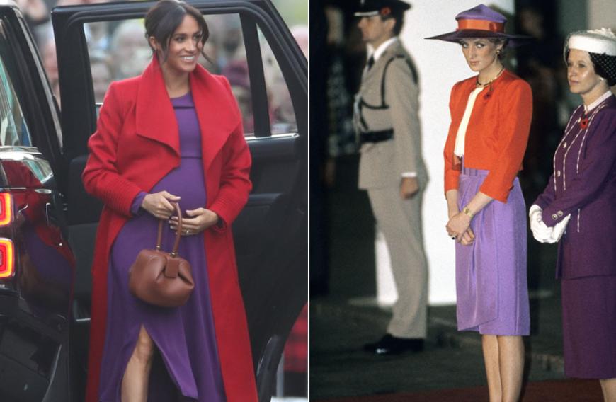 Herzogin Meghan sah in dem Outfit nicht nur toll aus – sondern ehrte auch mal wieder die Mutter von Prinz Harry. Auch wenn Meghan in Liverpool ohne einen Hut auskam, war das Farbenspiel eine deutliche Hommage an Lady Diana. 1989 kombinierte die Prinzessin der Herzen einen lilafarbenen Rock mit einem weißen Oberteil sowie einem roten Blazer. Herzogin Meghan sieht als Kopie mindestens genauso bezaubernd aus.
