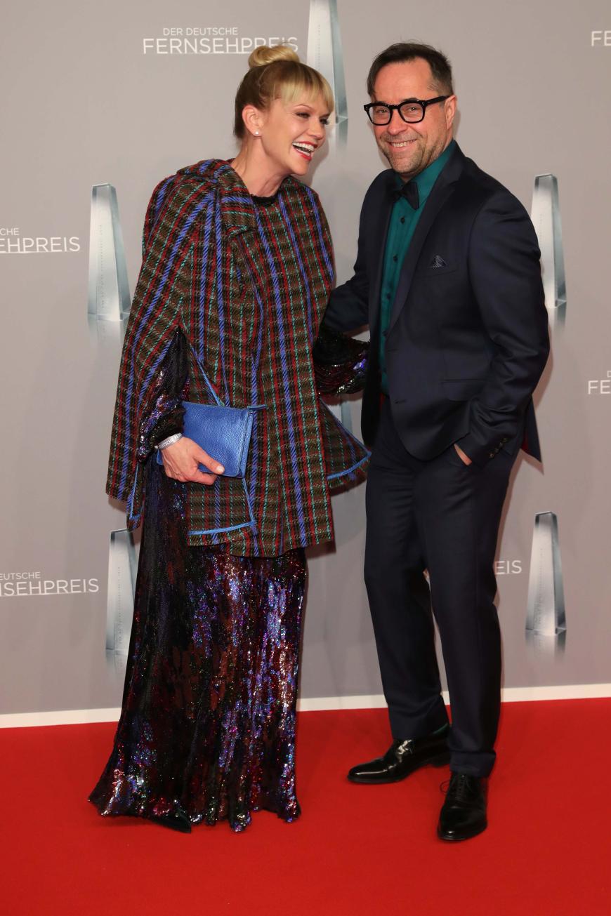 Anna Loos und ihr Liebster Jan Josef Liefers haben wohl besonders gute Laune.