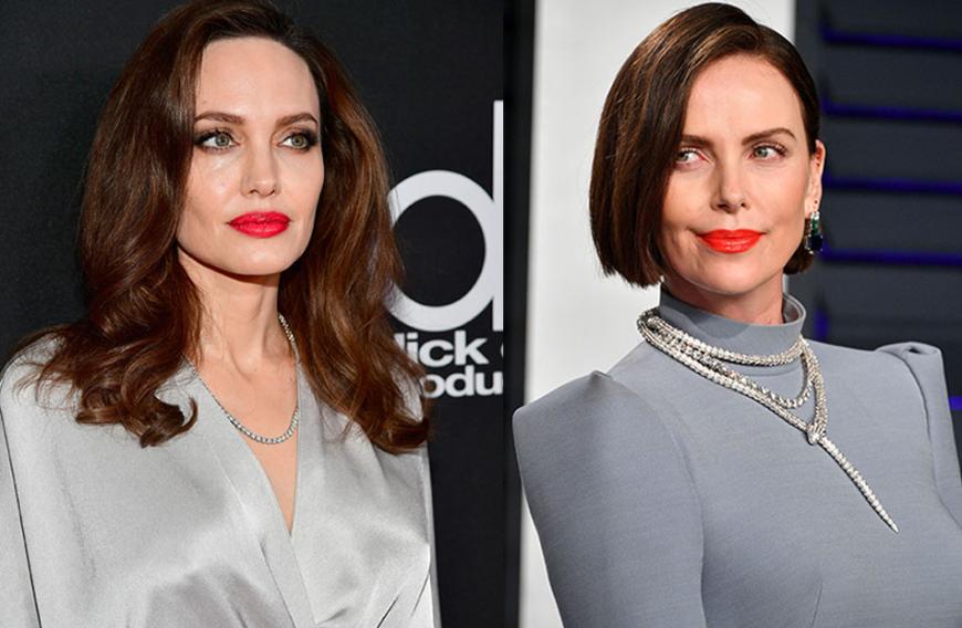 Da müssen wir aber zwei Mal hinsehen! Charlize Theron hätte bei den Oscars ja glatt als Angelina-Jolie-Double durchgehen können.