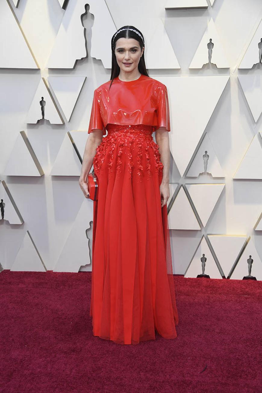 Schauspielerin Rachel Weisz mimte das Latex-Rotkäppchen - der Look war definitiv besonders, aber sehr cool!