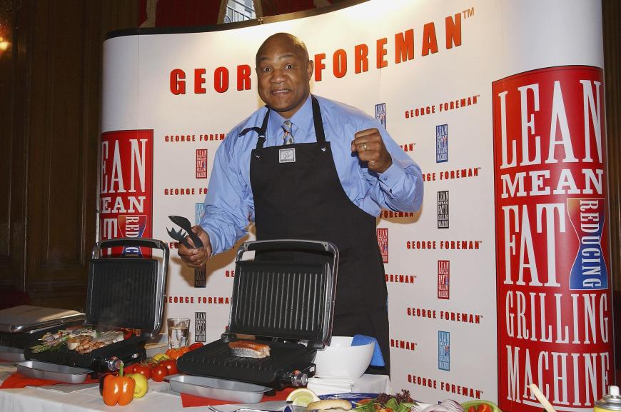 Nach dem Boxen startete George Foreman eine zweite Karriere als Unternehmer für Grills.