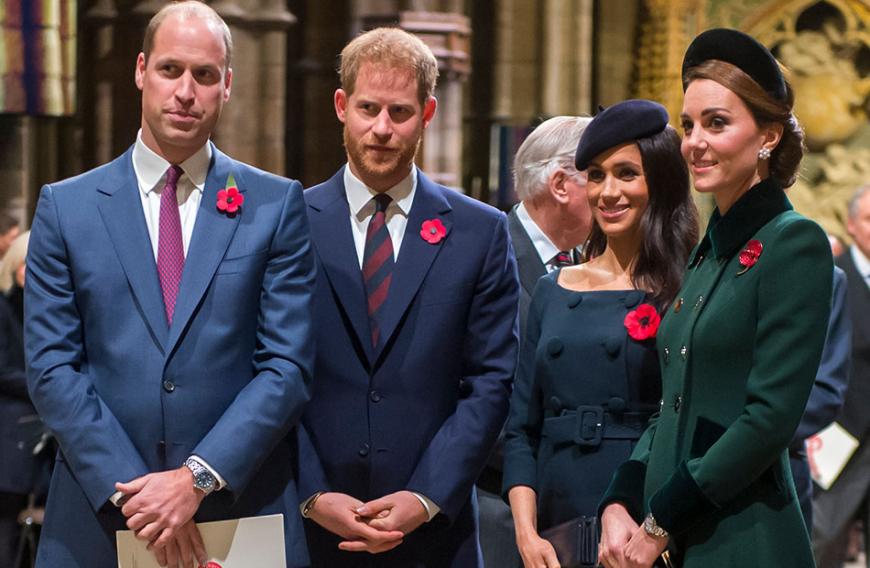 Zerbricht nun endgültig die royale Familie um Prinz William (v.l.), Prinz Harry, Herzogin Meghan und Herzogin Kate?