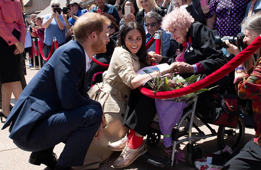 Im Oktober 2018 stellte Harry seinem größten Fan seine große Liebe Meghan vor - es war das letzte Treffen mit der sympathischen Rentnerin.