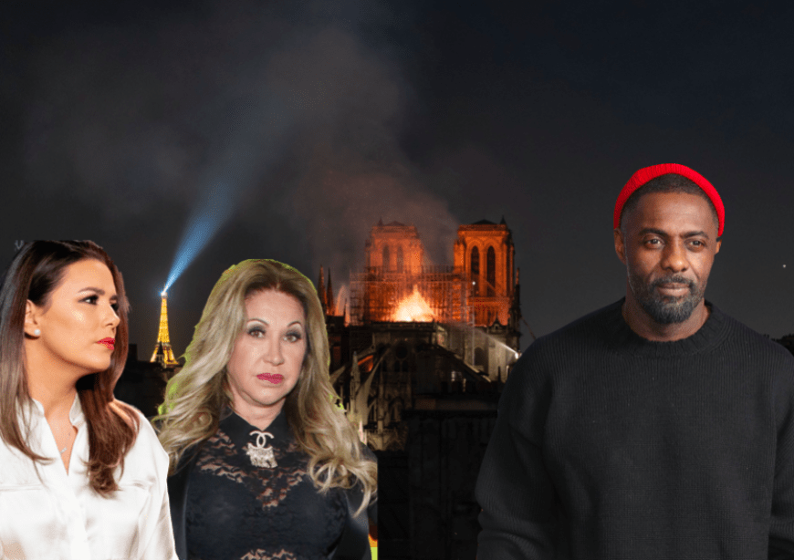 Stars wie Eva Longoria, Carmen Geiss oder Idris Elba trauern um Notre-Dame in Paris.