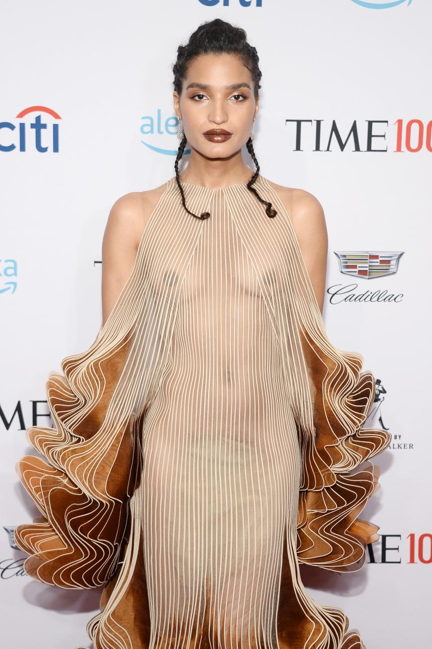 Schauspielerin Indya Moore zeigte sich auf dem Red Carpet der TIME 100 Gala 2019 in diesem transparenten Kleid und überließ definitiv nicht viel der Fantasie.