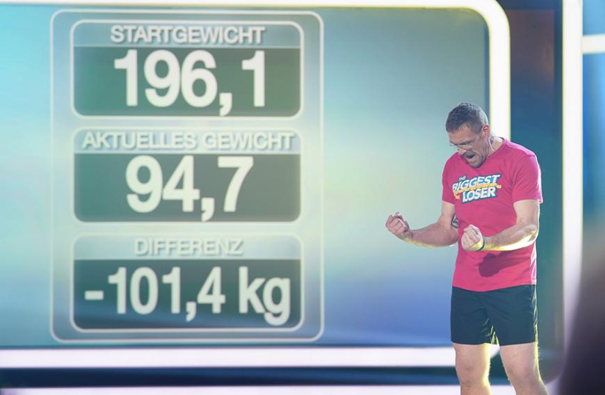 Mit seinem Gewichtsverlust von 101,4 Kilo halbierte Mario nicht nur sein Gewicht, er stellte auch einen neuen Rekord auf.