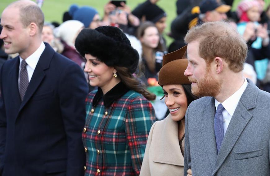 2017 wirkten William, Kate, Meghan und Harry (v.l.) noch happy ... Doch friedlich soll es jetzt nicht mehr ablaufen.