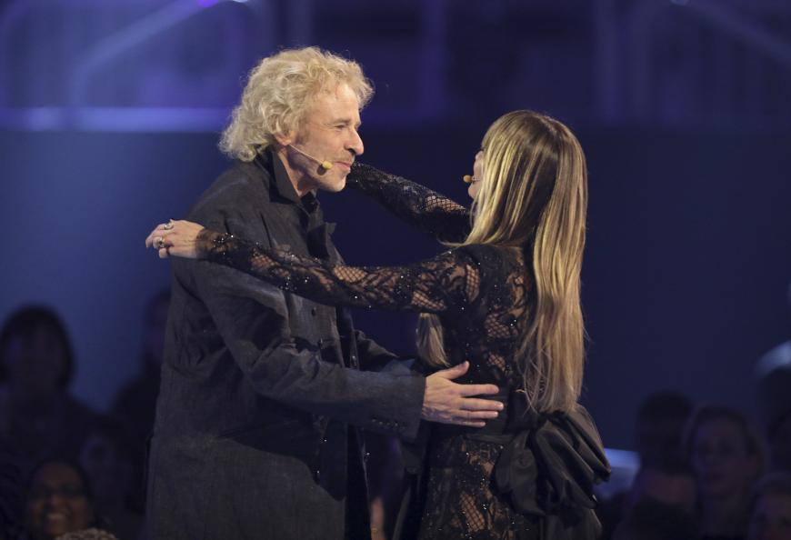 Heidi Klum begrüßte ihren Entdecker überschwänglich ...