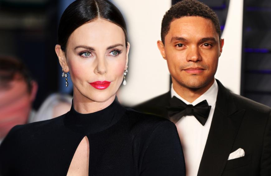 Charlize Theron wartet darauf, dass sich endlich ein Mann an sie herantraut. TV-Moderator Trevor Noah (r.) soll nun genau diesen Schritt gewagt haben.