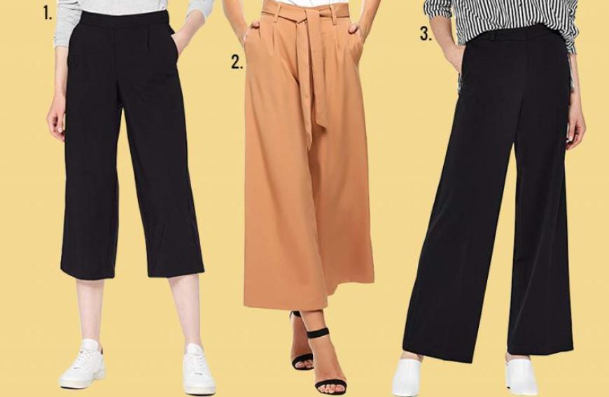 Wenn du kein großer Fan von Röcken oder Kleidern bist, sind weite Hosen eine tolle Lösung im Sommer. Mit einer Culotte oder einer Marlenehose liegst du auf jeden Fall voll im Trend.
1. Vero Moda