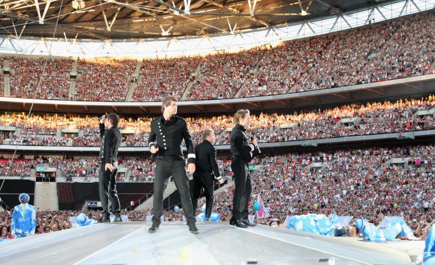 Auch nach ihrem Comeback füllen Take That weltweit große Hallen und begeistern ihre Fans wie hier bei ihrer