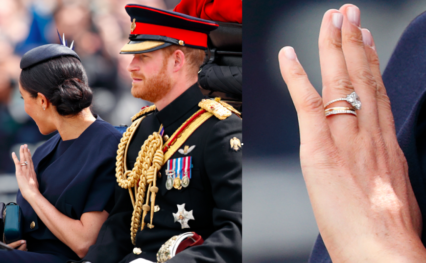 Nun scheint der Verlobungsring der 37-Jährigen ein Upgrade erhalten zu haben, wie auf den neusten Bildern der vergangenen “Trooping the Colour“-Militärparade zu erkennen ist.