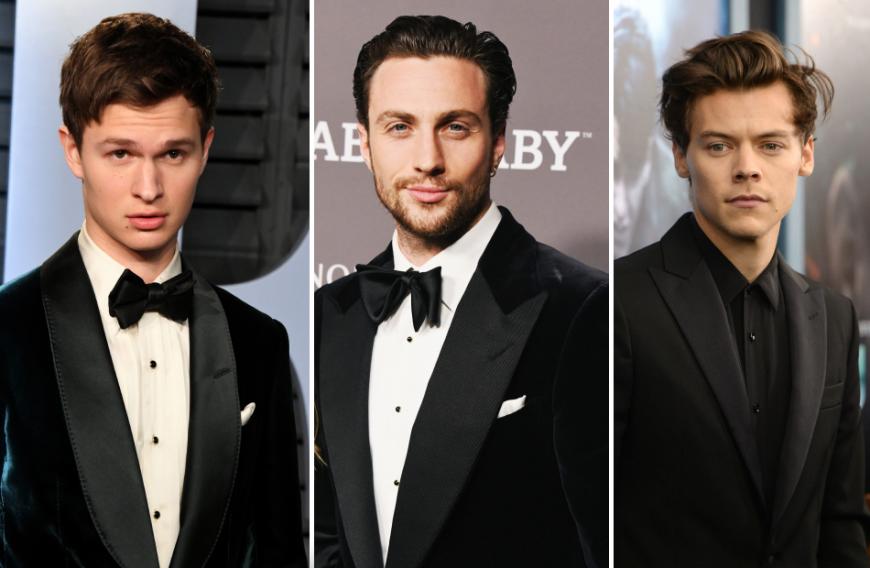 Seine Konkurrenz schlägt sich wacker: Unter den möglichen Kandidaten seien Hollywood-Stars wie Ansel Elgort, Aaron Johnson-Taylor und Popstar Harry Styles (v.l.n.r.).