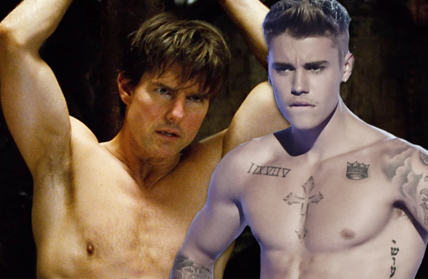 Fordert Justin Bieber (r.) Tom Cruise im Martial Arts Käfigkampf heraus?