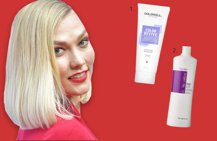 Karlie Kloss ist ein großer Fan von einem kühlen Blond, das ihrem Gesicht auch sehr schmeichelt. Damit die Haarpracht auch so schön bleibt, gibt es ebenfalls passende Pflegeprodukte. (1.) Goldwell hat den