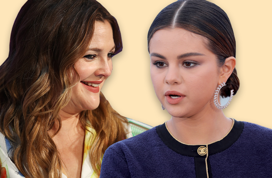Auch Stars wie Drew Barrymore oder Selena Gomez (r.) haben ein kleines Doppelkinn. Wie du die schlaffe Haut schnell wieder loswirst.