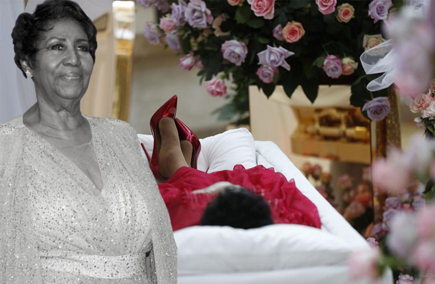 Die Fans von Aretha Franklin konnten sich am offenen Sarg von der