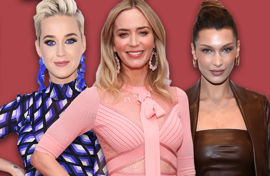 Katy Perry, Emily Blunt und Bella Hadid sind bereits große Fans von bunten Schmuckstücken. Während Katy sich für blaue Accessoires entschieden hat, rundet Emily ihr rosafarbenes Dress mit dazu passenden Ohrringen auf. Bella hingegen kombiniert ihre Lederjacke mit braun-goldenen Klunkern. 
