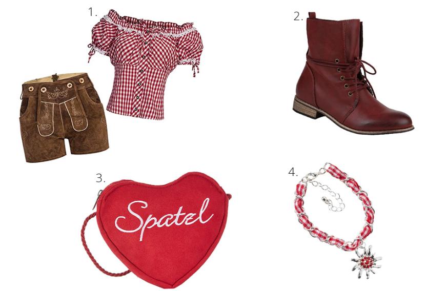 Wer sagt, dass wir Ladies auf dem Oktoberfest nur ein Dirndl tragen können? Wenn du ein trendy Wiesn-Outfit möchtest, dann shoppe doch diesen coolen Look mit niedlichen Lederhosen-Hotpants. Insgesamt zahlst du für den Look rund 100 Euro.
1. Gaudi-Leathers