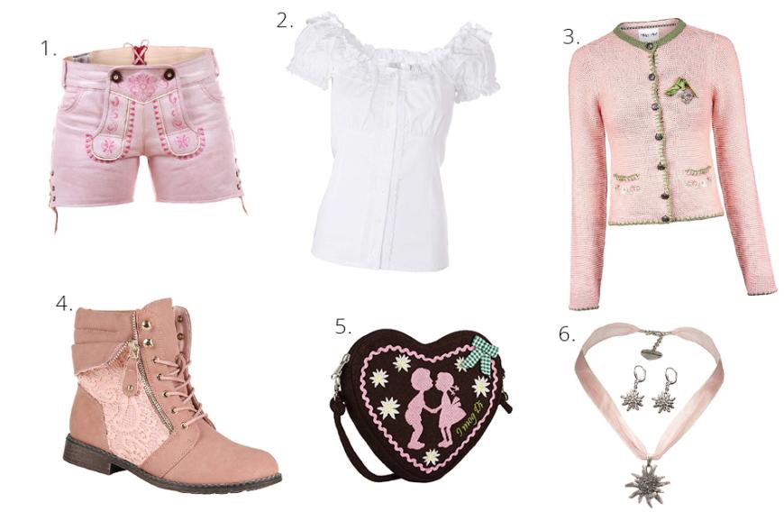 Lederhosen können auch ziemlich girly-like werden. Zarte Puder-Töne und süße Zierelemente lassen Modemädchen-Herzen höher schlagen. Der Kostenpunkt: Für das Outfit musst du rund 300 Euro einplanen.
1. Edelnice Trachtenmode