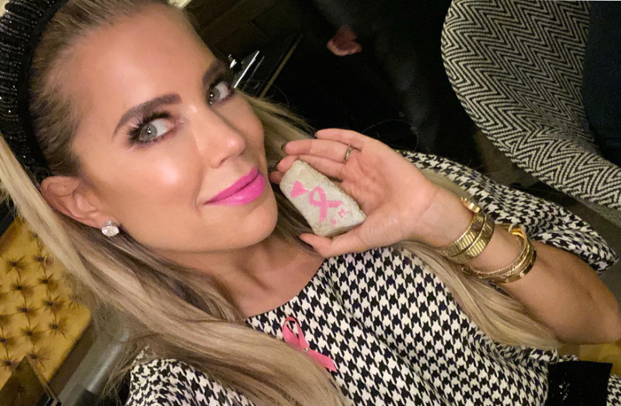 Sylvie Meis ist Botschafterinnen von Pink Ribbon und hat bereits ihren Stein fertiggestellt.