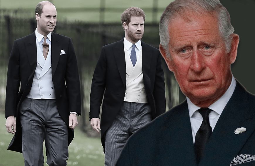 Er wolle nun dafür sorgen, dass Harry (M.) und William (l.) ihre Streitigkeiten beilegen.