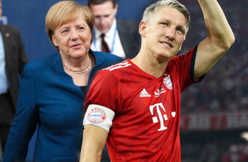 Angela Merkel outet sich als großer Schweinsteiger-Fan.
