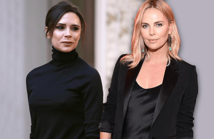 Victoria Beckham (l.) und Charlize Theron (r.) wissen ganz genau, mit welchen Fashion-Basics sie ihre Looks aufwerten. 