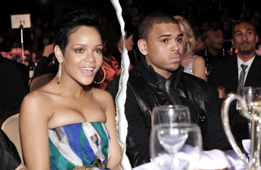 In einem Diss-Song gegen die Sängerin stellt sich der Rapper auf die Seite ihres Ex Chris Brown (r.), der sie im Jahr 2009 krankenhausreif prügelte.