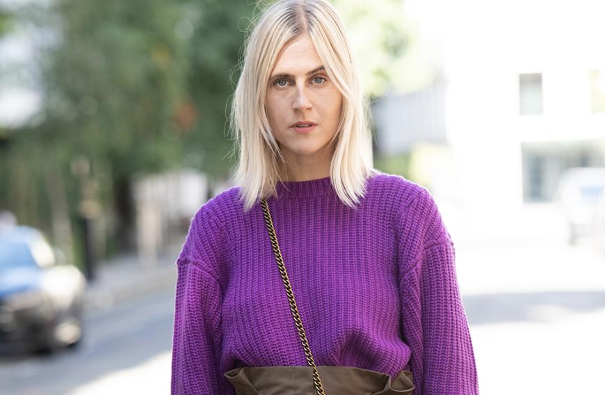 Bloggerin Linda Tol hat sich in den Klassiker eingekuschelt: einem Strickpullover!