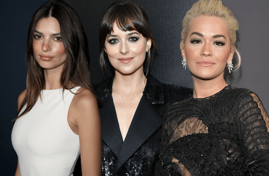 Damit Stars wie Emily Ratajkowski, Dakota Johnson und Rita Ora (v.l.n.r.) mit einem strahlenden Blick auf dem roten Teppich glänzen können, müssen sie ein wenig tricksen.
