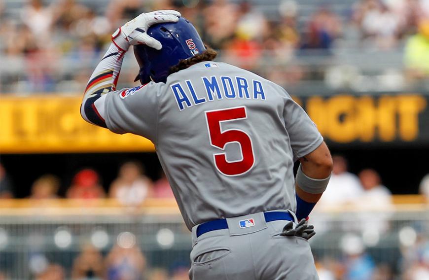 Albert Almora verpatzte seinen Schlag ...