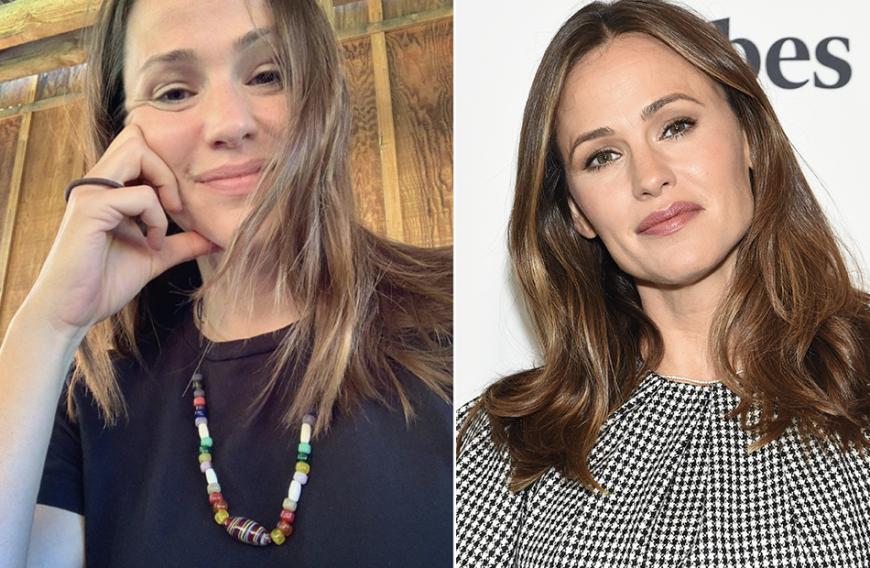 Schauspielerin Jennifer Garner greift zur Mascara, um ihre kurzen Wimpern zu verlängern.