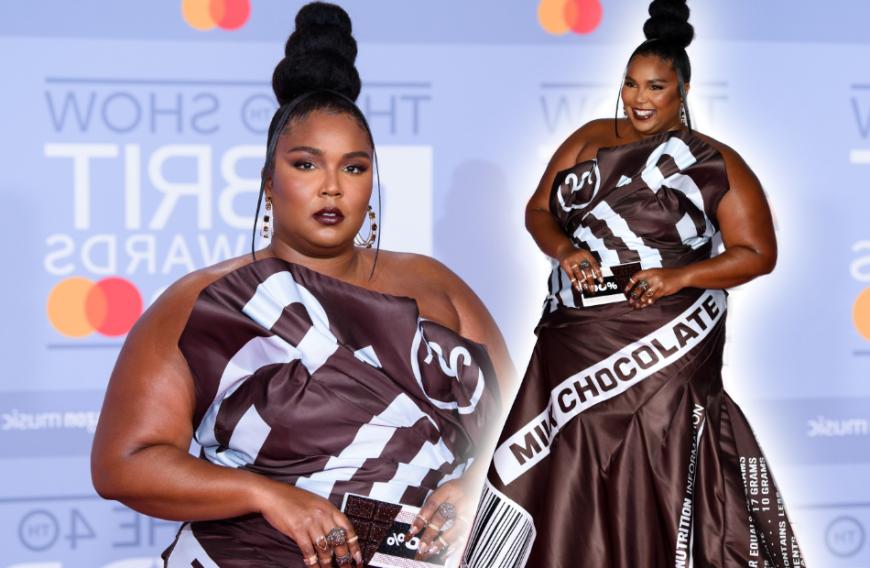 Wow! Sängerin Lizzo fiel als wandelnder Schokoriegel auf jeden Fall auf. Einfach cool!