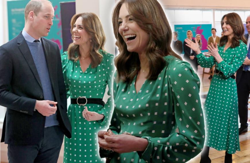 Bei diesem Look von Herzogin Kate stellen wir uns nur eine Frage: Wie viele grüne Kleider hat die Ehefrau von Prinz William denn bitte noch?! Dennoch sind wir begeistert von der positiven Ausstrahlung der Herzogin und finden, das Kleid in Kombination mit Taillengürtel und schwarzen Stiefeletten steht ihr einfach super!