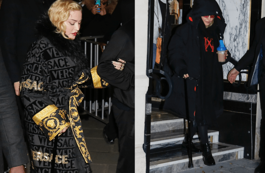 Gleich zwei Mal wurde Popstar Madonna in den letzten Tagen in Paris mit einem Krückstock in der Hand gesichtet. Die Fotos geben Anlass zu neuen Spekulationen um ihren Gesundheitszustand.