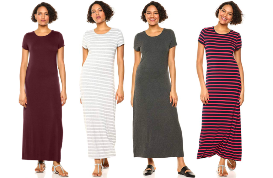 Dieses Maxikleid von Amazon Essentials wird im Netz gehypt – denn du bekommst es schon ab schlappe 8 Euro und es lässt sich vielseitig kombinieren.