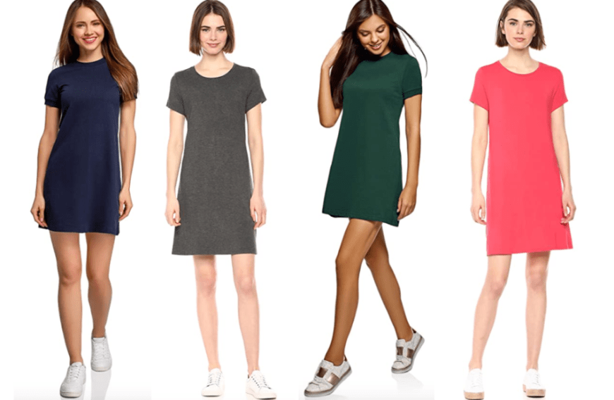 T-Shirt-Kleider zählen zu den Must-haves im Frühling. Das Tolle: Sie sorgen auch für einen stylischen und bequemen Home-Office-Look.