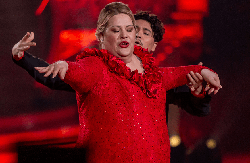 Ilka Bessin und Erich Klann konnten in Show sieben alle mit ihrem Tango begeistern.