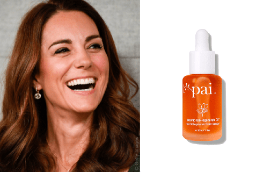 Royaler Glow: Herzogin Kate schwört auf Hagebuttenöl. HIER kannst du das Produkt direkt shoppen!
