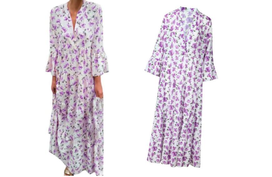 Das Beste an dem Kleid: Es ist in vier verschiedenen Farbkombinationen - unter anderem in der Sommer-Trendfarbe Lila - erhältlich und kostet nur knapp zehn Euro!