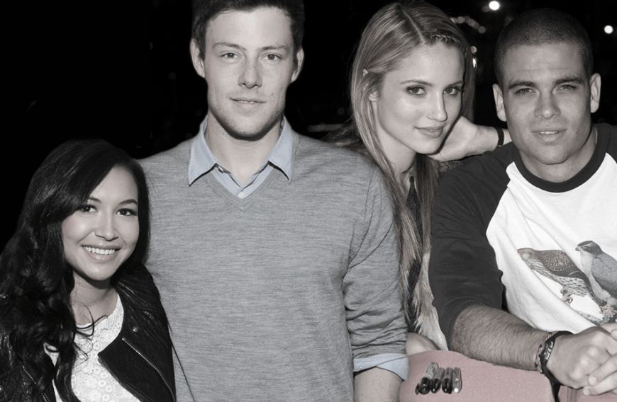 Die Hit-Serie „Glee“ war eine bunte Seifenoper – voll mit Teenie-Romanzen und Musical-Nummern. Doch das wahre Leben der Darsteller könnte dramatischer und trauriger kaum sein! Naya Rivera (l.), Cory Monteith (2.v.l.) und Mark Salling (r.) sind alle tot, Dianna Agron (2.v.r.) musste wegen Stalkings abtauchen.