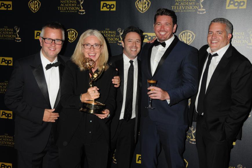 Besonders drei ihrer Produzenten sollen für unerträgliche Bedingungen am Set sorgen: Mary Connelly (2. v. l.), Andy Lassner (3. v. l.) und Ed Glavin (r.).