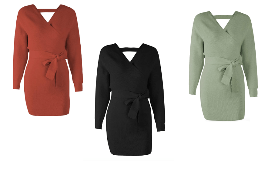 Das Pulloverkleid von Yidarton ist bei den Usern beliebt – und das zurecht. Das Modell kann nämlich von kleinen Problemzonen am Bauch ablenken.
