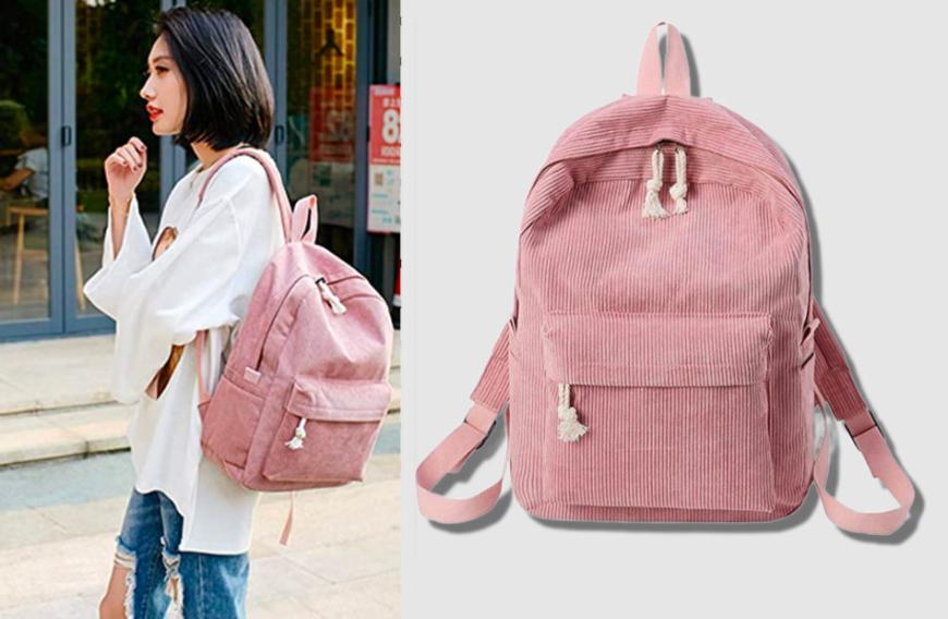 Wem das noch nicht genug Cord ist, für den haben wir diesen süßen Rucksack gespotted: Egal, ob für Uni, Büro oder den nächsten Shoppingtrip, der Rucksack bietet viel Platz und sieht super aus. Und das Beste: Er ist hier für ca. 12 Euro erhältlich!