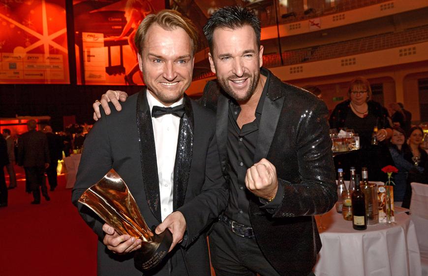 Michael Wendler und sein Manager Markus Krampe bei der Verleihung des