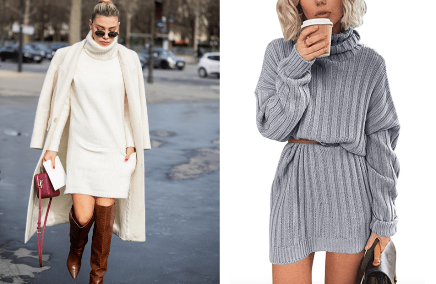 Mit einem Strickkleid liegst du im Herbst/Winter genau richtig. Wir haben ein Modell entdeckt, das kleine Problemzonen kaschiert.