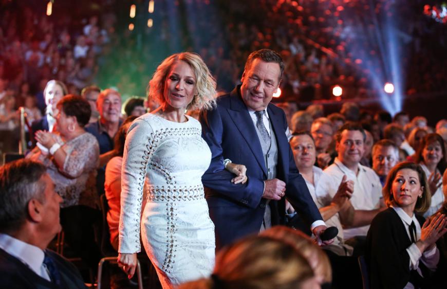 Auch mit Michelle stand Roland Kaiser schon hinterm Mikrofon.